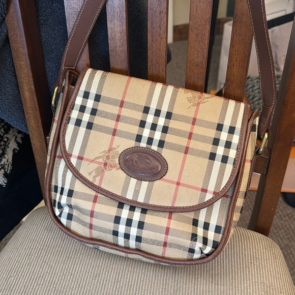 Burberry Beige and Brown Plaid Crossbody Bag - Picture 1 of 8